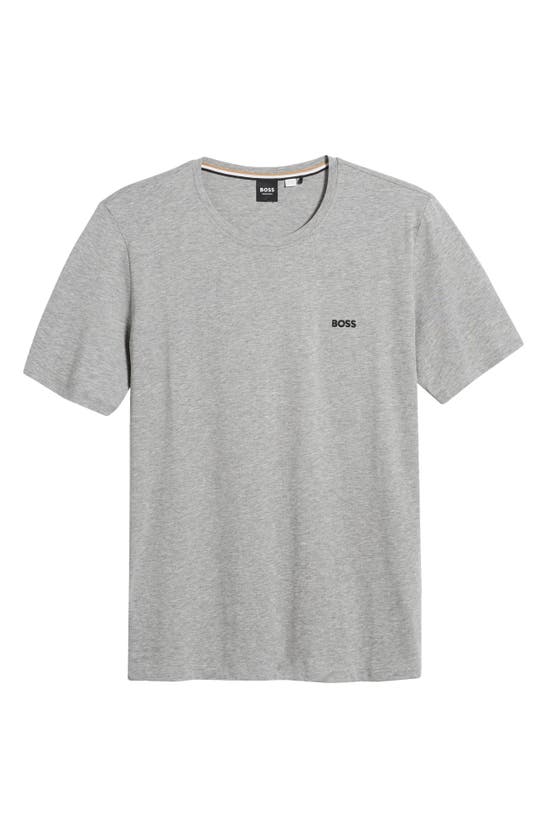 Hugo Boss T-shirt With Round Neck And Short Sleeves In Medium Grey