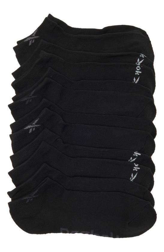 Reebok 6-pack Logo No-show Socks In Black