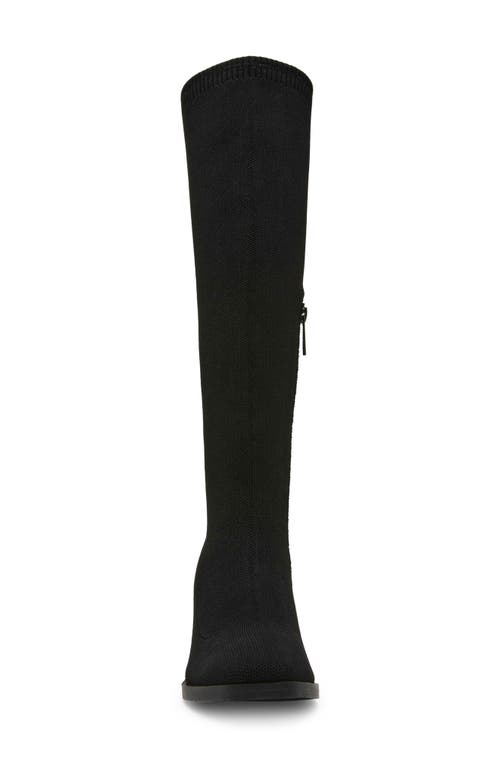 Anne Klein Alina Knee High Boot In Black Knit