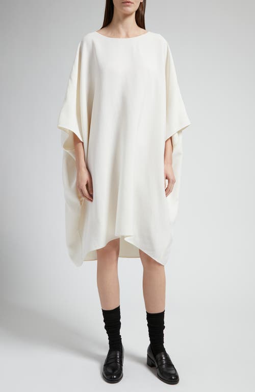 The Row Abasi Wool & Silk Shift Dress Ivory at Nordstrom,