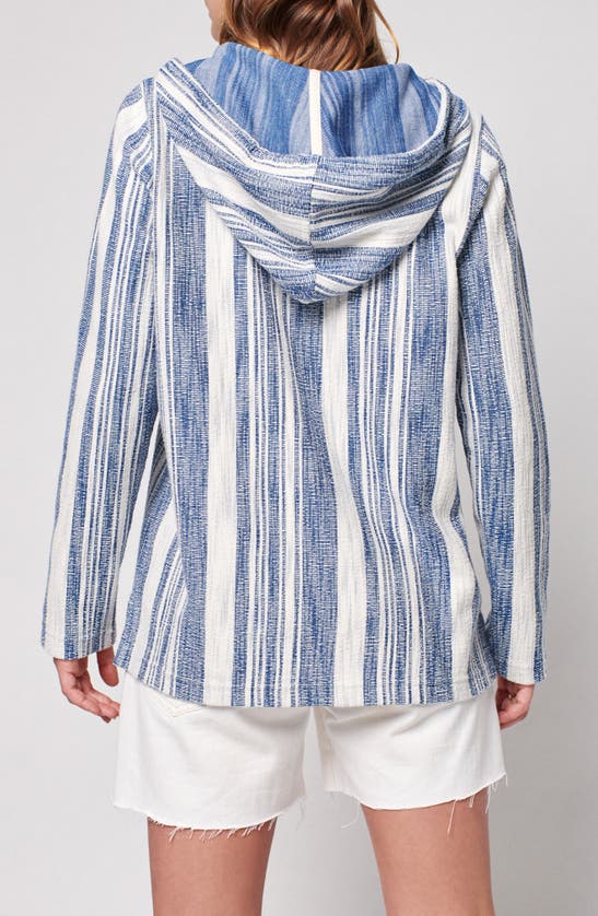 FAHERTY FAHERTY ISLET STRIPE PONCHO HOODIE