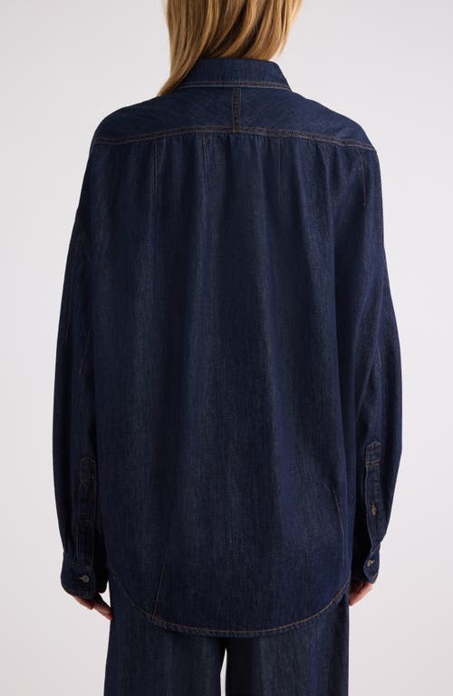 Shop Dries Van Noten Camis Denim Button-up Shirt