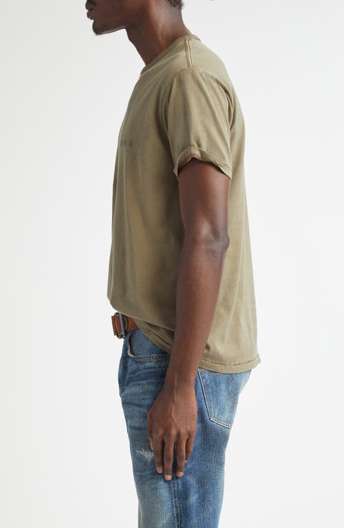 Shop Double Rl Cotton Graphic T-shirt In Olive