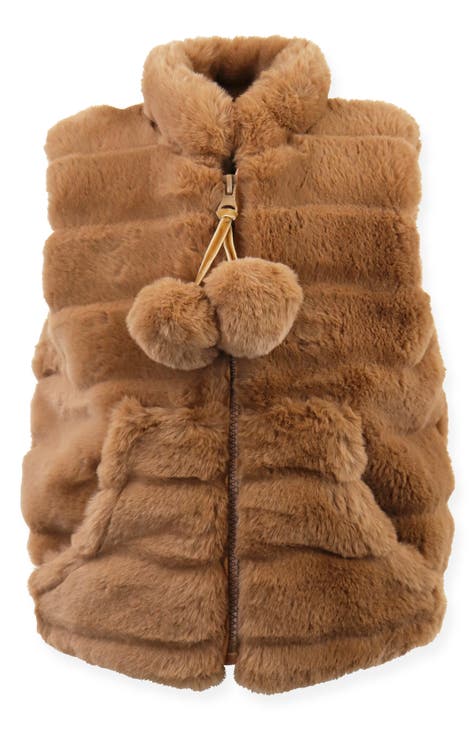 Sizes 2T-6X Girls' Faux Fur Coats, Jackets & Outerwear