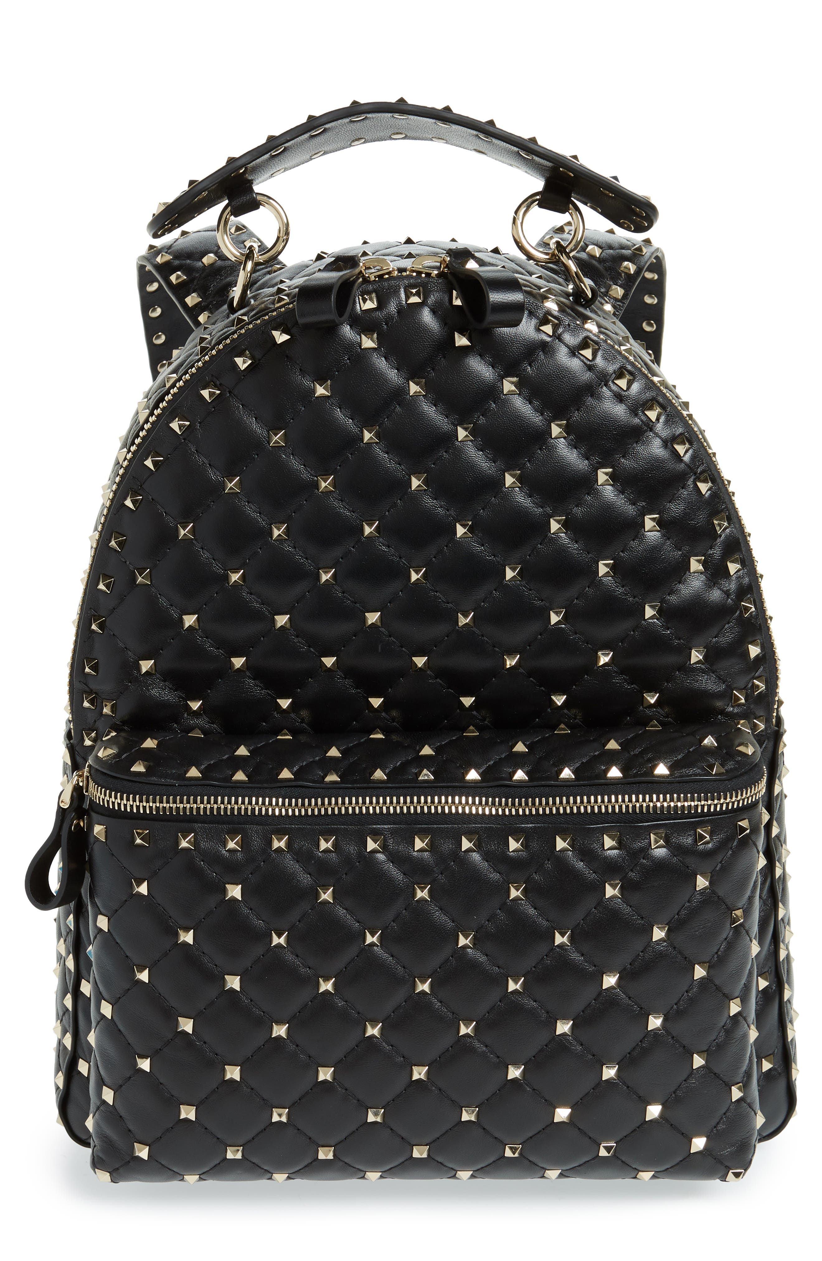 valentino rockstud leather backpack