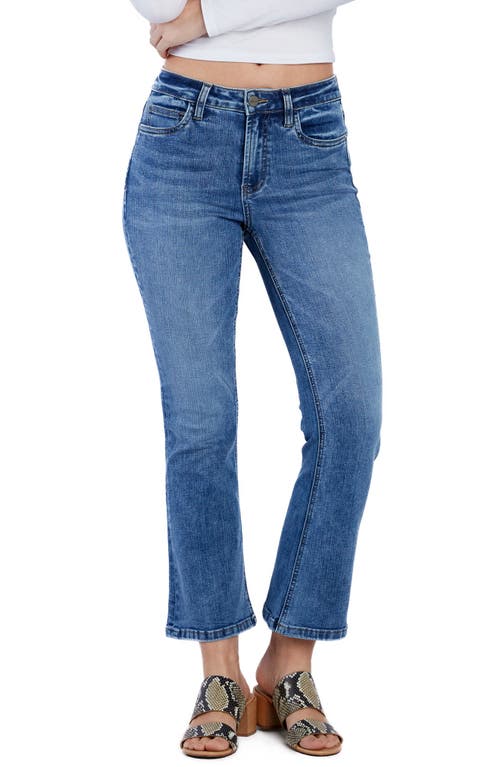 HINT OF BLU High Waist Ankle Flare Jeans in Cali Dreaming Blue 