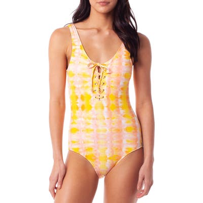 Rhythm Cancun One-Piece Swimsuit, Yellow
