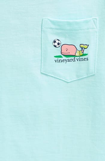 Vineyard Vines Men's Mummy Glow Whale Pocket Blue L/S Medium T-Shirt