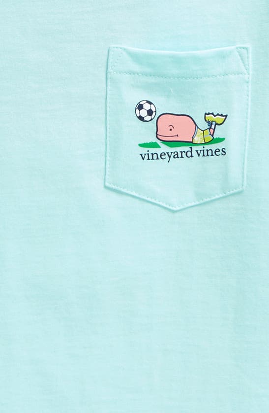 Shop Vineyard Vines Kids' Soccer Goalie Whale Pocket T-shirt In Island Paradise