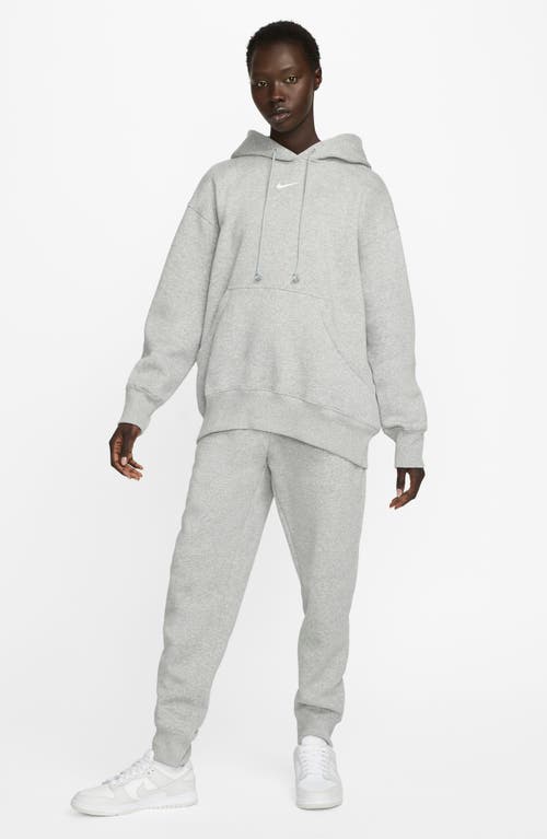 Nike Women's  Sportswear Phoenix Fleece Oversized Pullover Hoodie In Dk Grey Heather/sail