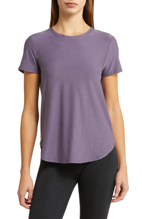 lululemon athletica Shoulder Cut-out Yoga T-shirt - Color Purple - Size 10  in Blue