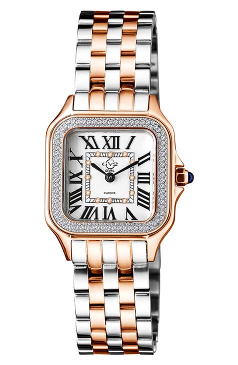 Women's Milan Diamond Dial Two-Tone Bracelet Watch, 27.5mm - 0.038 ctw