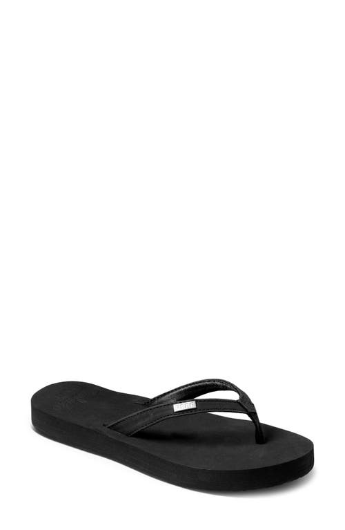 Shop Reef Luna Flip Flop In Black/black