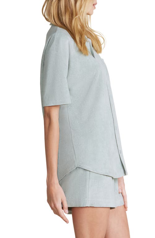 BAREFOOT DREAMS BAREFOOT DREAMS® COZY TERRY® SHORT SLEEVE BUTTON-UP SHIRT