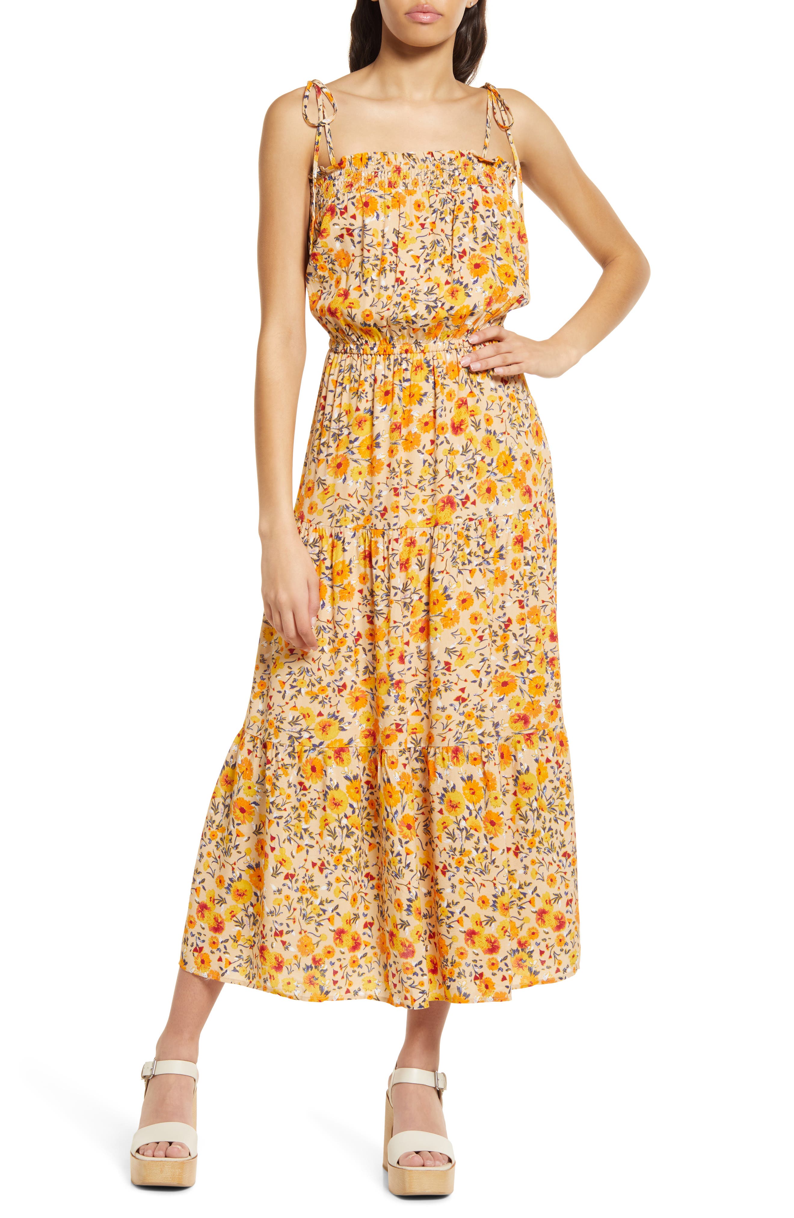 yellow maxi dress nordstrom