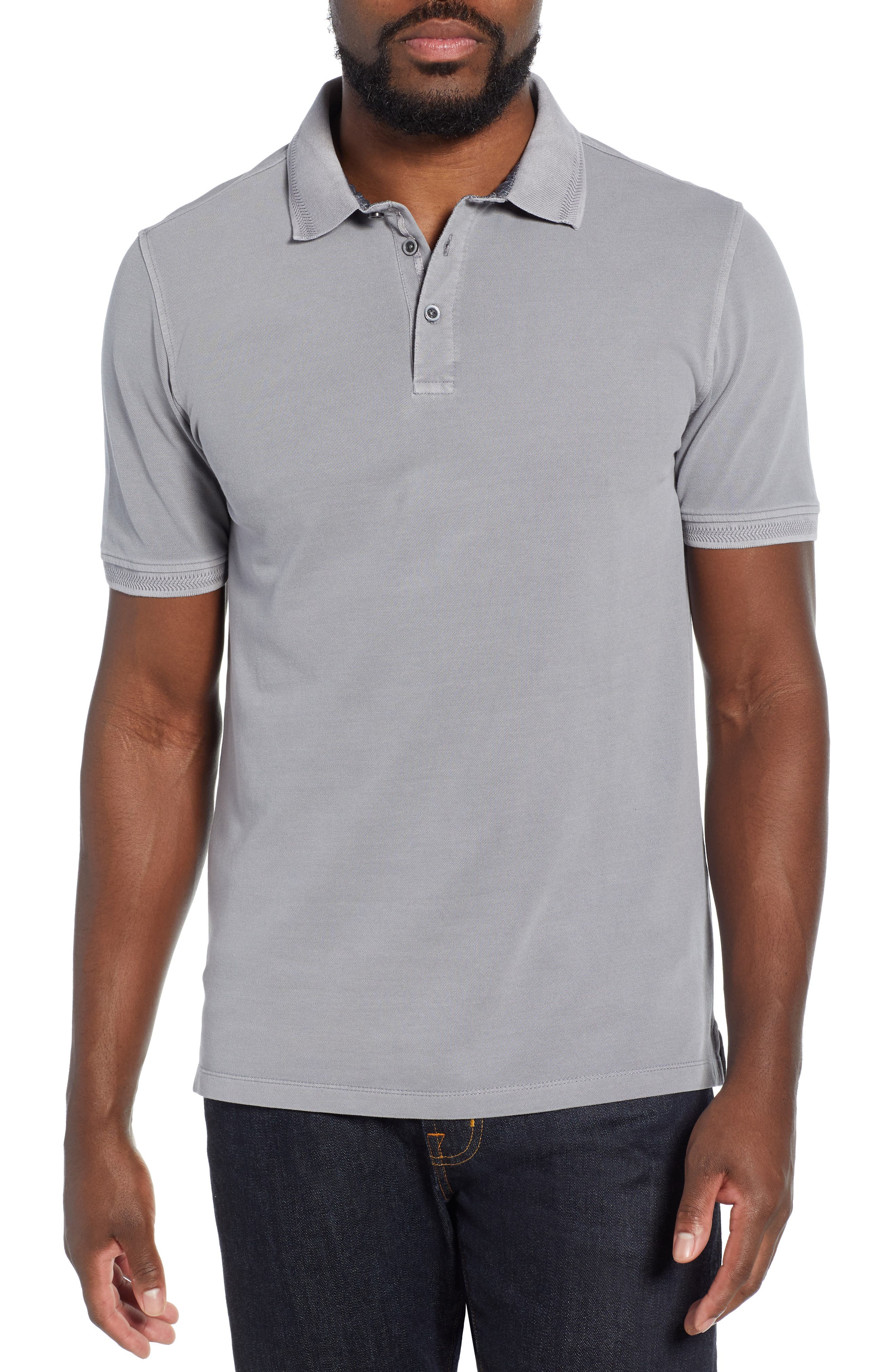 Robert Barakett Bridgetown Pique Polo, Grey