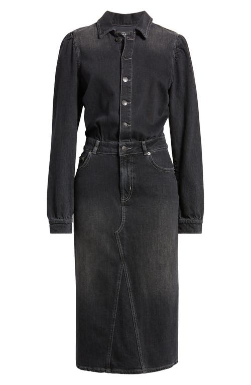 Rails Beverly Long Sleeve Denim Shirtdress In Eclipse