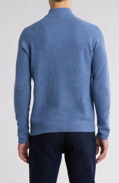 Shop Rails Stark Merino Wool Quarter Zip Sweater In Cerulean Melange