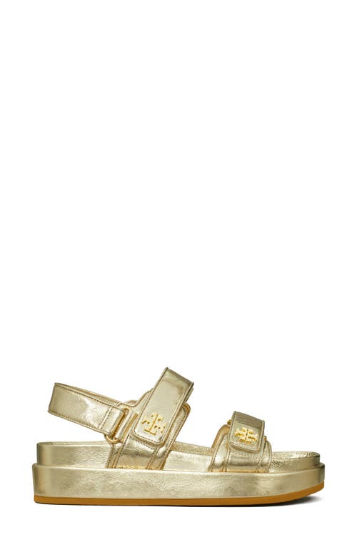 Shop Tory Burch Kira Slingback Sport Platform Sandal In Spark Gold