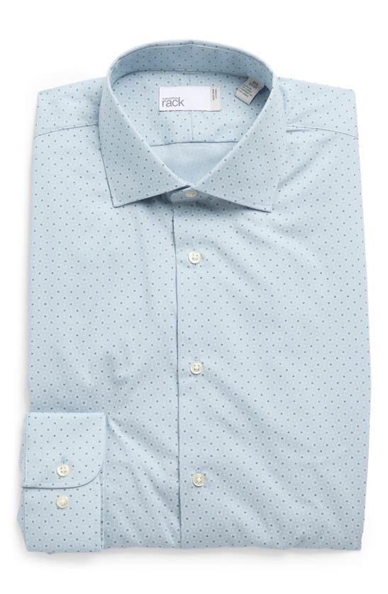 Nordstrom Rack Printed Trim Fit Dress Shirt In Blue Skyway Atomic Foulard