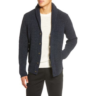 Zachary Prell Leven Shawl Collar Cardigan, Blue