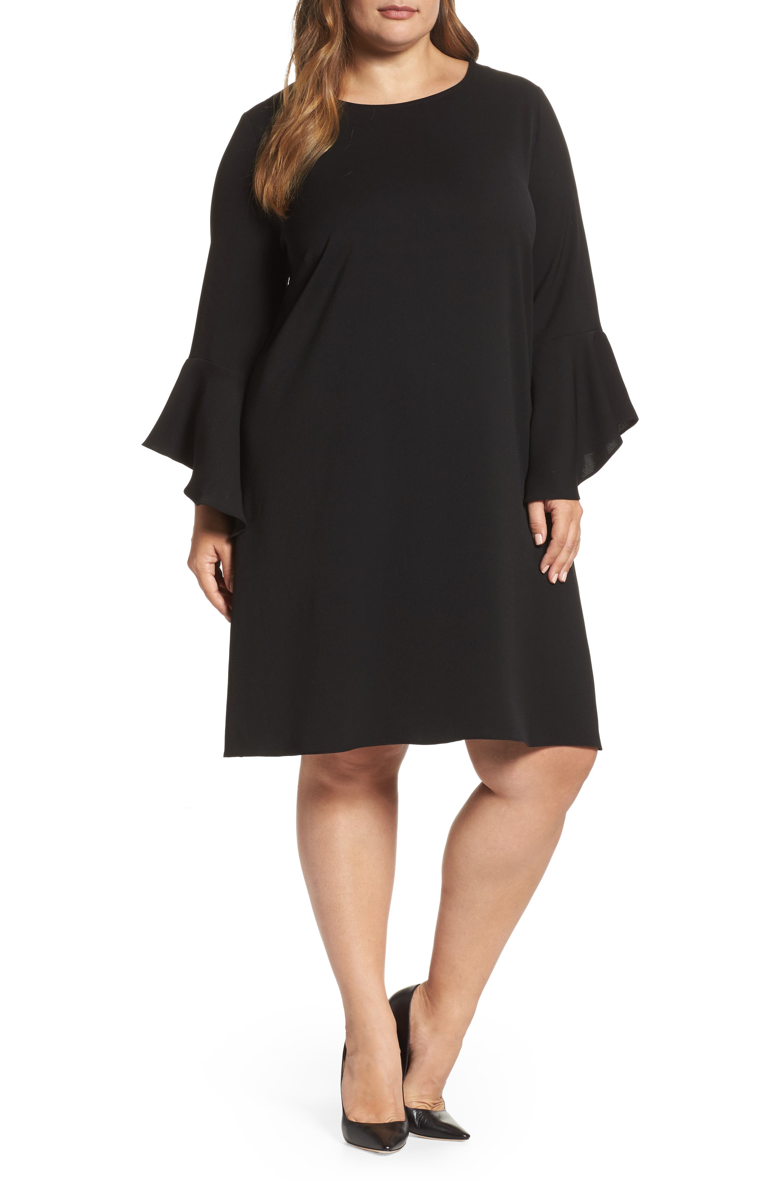 Glamorous Bell Sleeve Shift Dress (Plus Size) Nordstrom