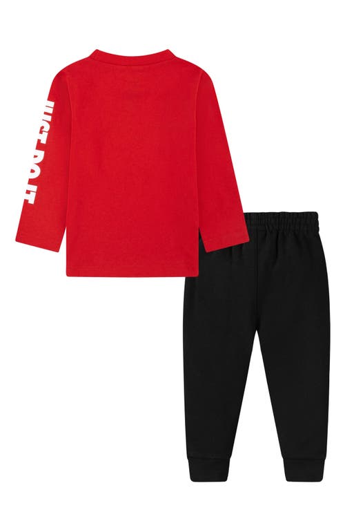 Nike Futura Long Sleeve Tee & Joggers Set In University Red/black