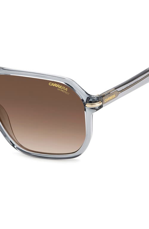 Shop Carrera Eyewear 59mm Rectangular Sunglasses In Grey/brown Gradient