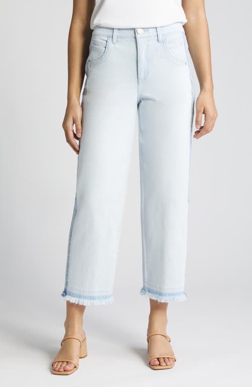 Wit & Wisdom 'Ab'Solution Skyrise High Waist Release Raw Hem Ankle Jeans Powder Blue at Nordstrom,