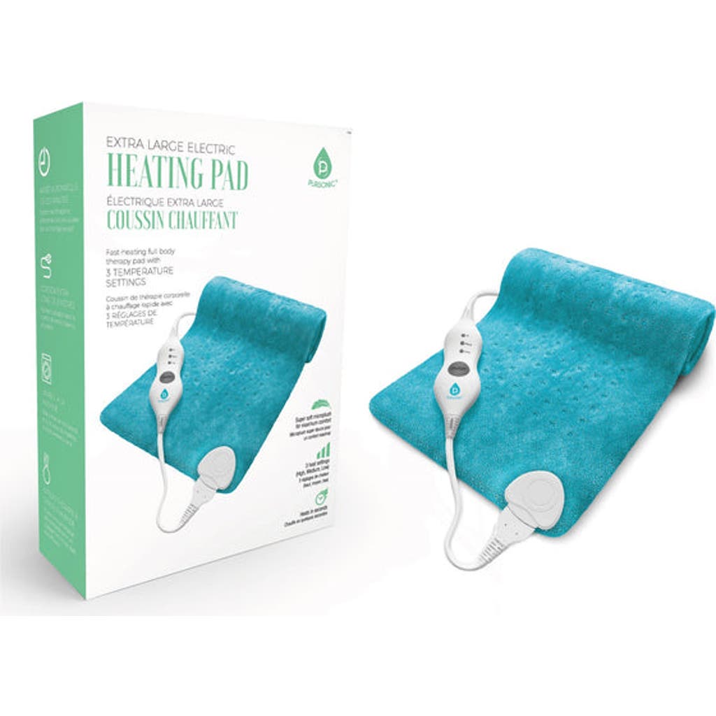 Pursonic Electric Heating Pad In Teal