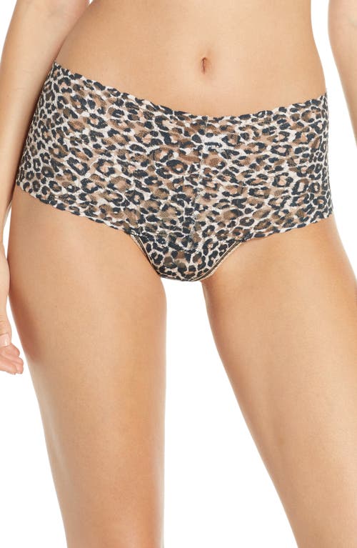 Hanky Panky Classic Leopard Retro Thong In Brown/black