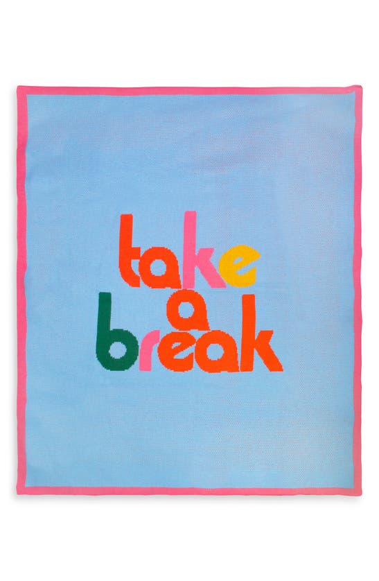 Ban.do Take A Break Jacquard Throw Blanket In Blue