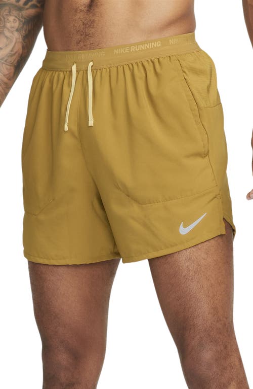 Nike Dri-fit Stride 5-inch Running Shorts In Yellow