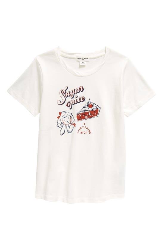 Miles The Label Kids' Sugar Spice Graphic Tee In Off White