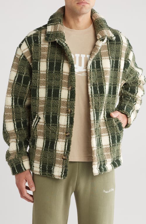 Shop Museum Of Peace And Quiet Museum Of Peace & Quiet Ranch Fleece Jacket In Taupe/forest