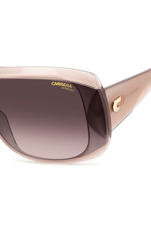 Shop Carrera Eyewear 99mm Gradient Shield Sunglasses In Nude/brown Gradient