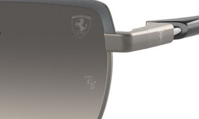 Shop Ray Ban Ray-ban X Ferrari Scuderia 58mm Gradient Square Sunglasses In Grey Flash