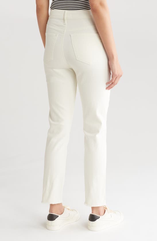 Sts Blue Paisley Ultrahigh Waist Slim Straight Leg Jeans In Ecru