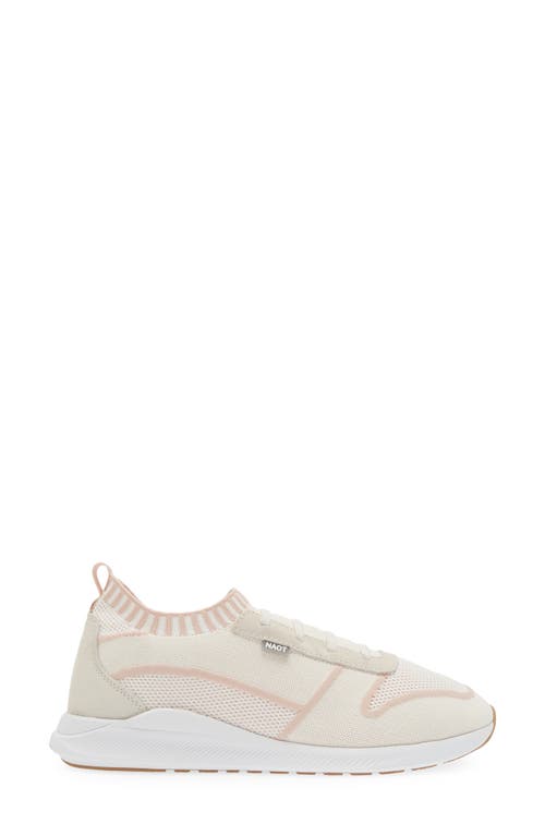 Shop Naot Adonis Slip-on Sneaker In White/pink Knit