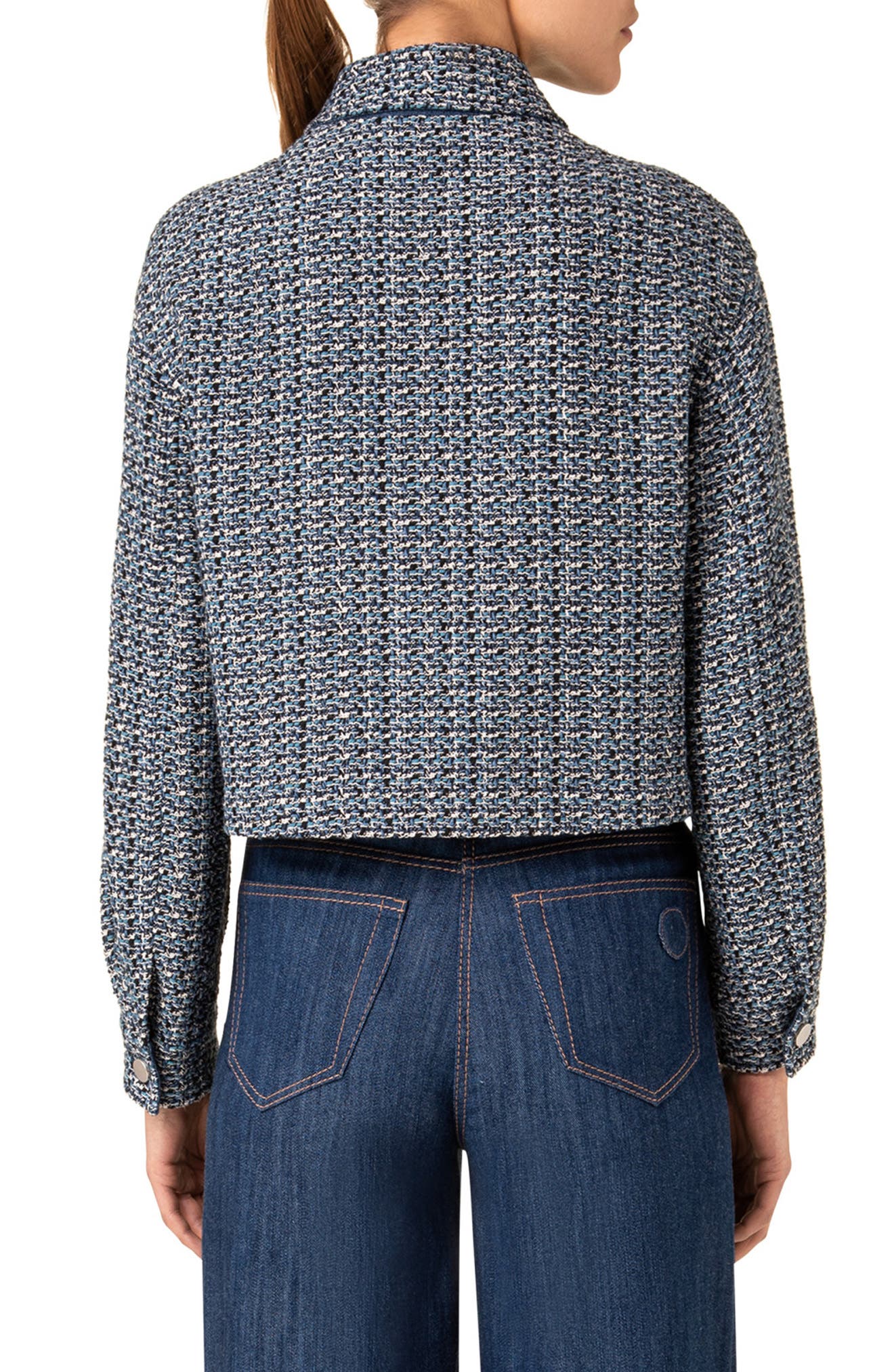Akris punto Crop Tweed Jacket | Nordstrom