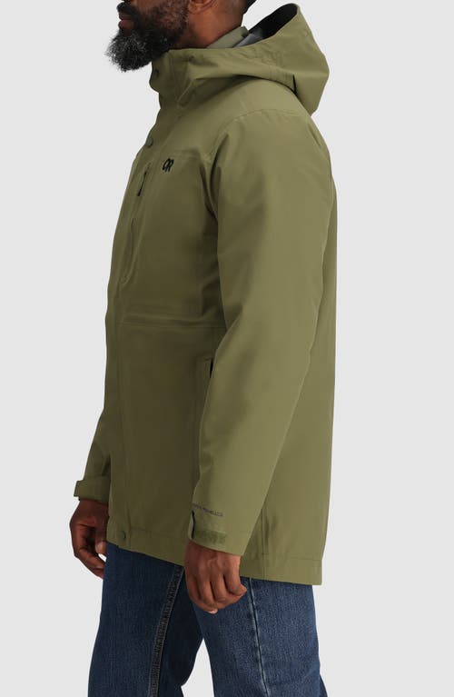 Outdoor Research Foray 3l Waterproof 3-in-1 Parka In Ranger Green