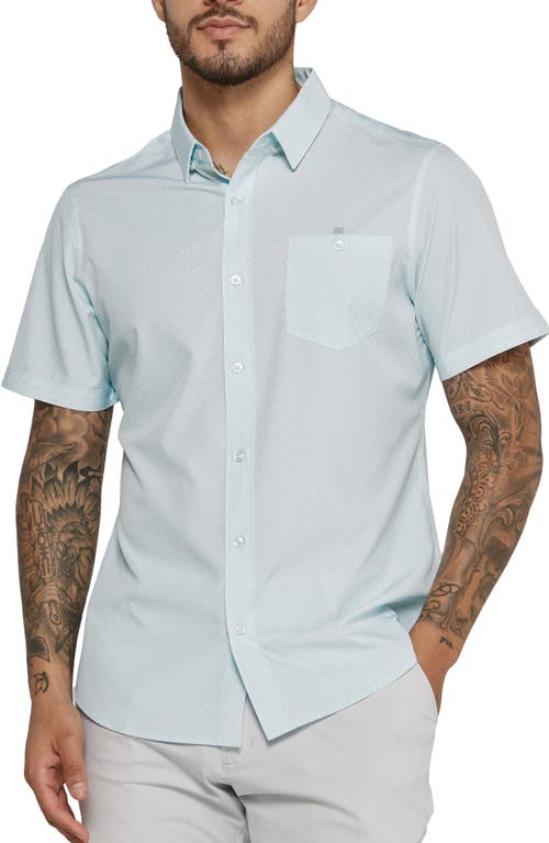 Leven Short Sleeve Button-Up Shirt in Mint