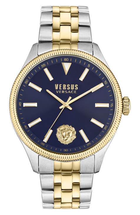 Versus Versace Womens Canton Road IP Yellow Gold 36mm Bracelet