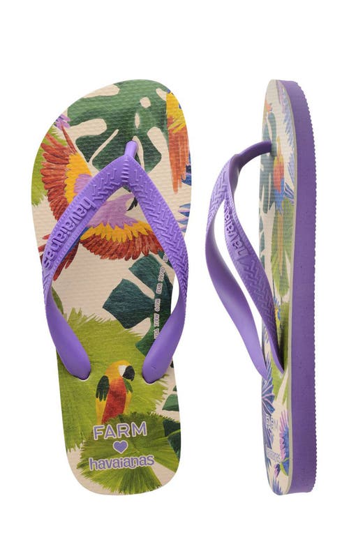 HAVAIANAS HAVAIANAS X FARM RIO BIRD PALM FLIP FLOP 