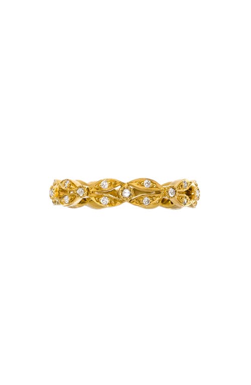 Wreath Diamond Band Ring in Yellow Gold