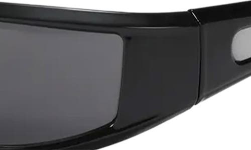 Fifth & Ninth Ford 59mm Polarized Wraparound Sunglasses In Black/black