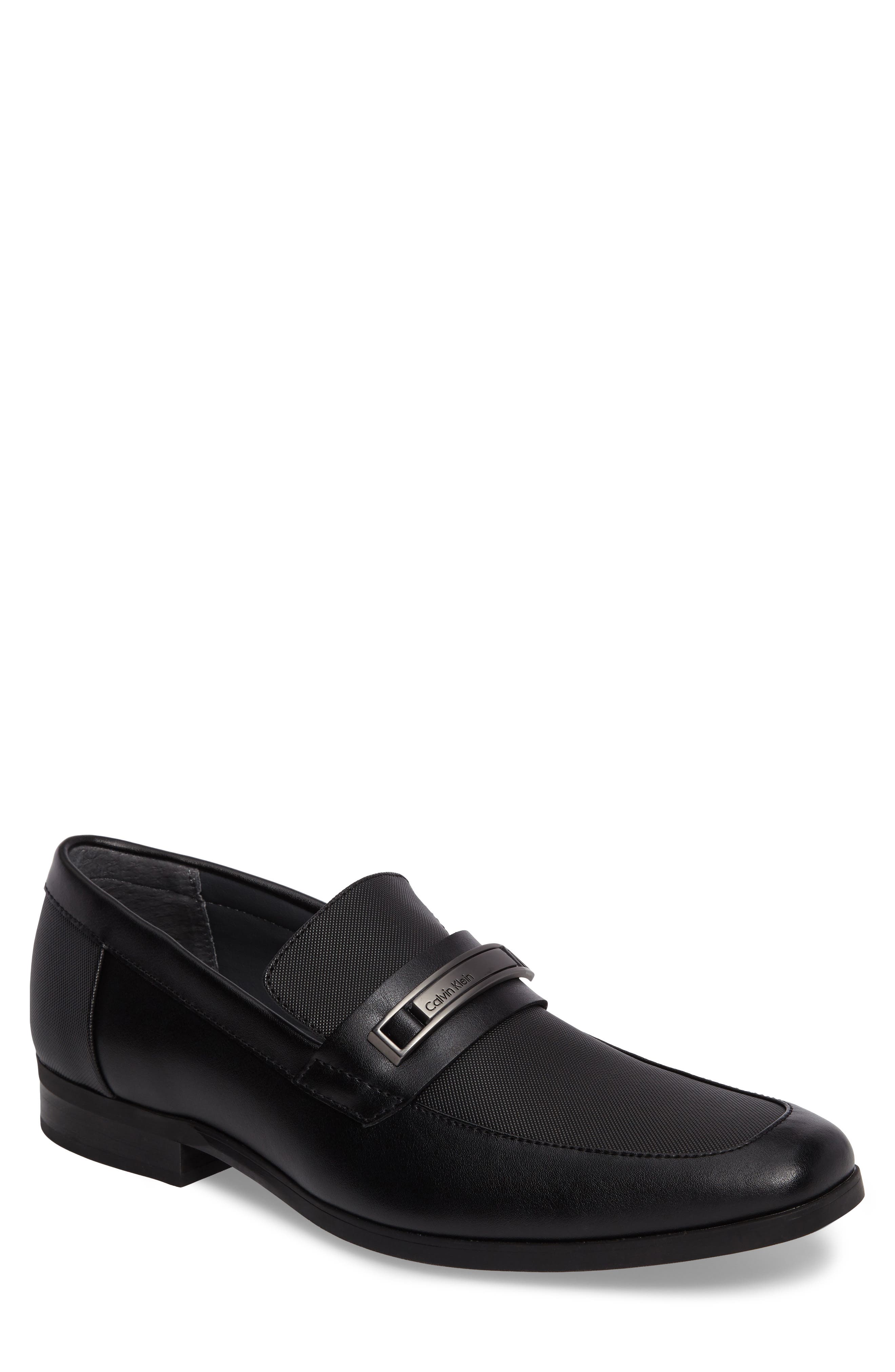 calvin klein black slip on shoes