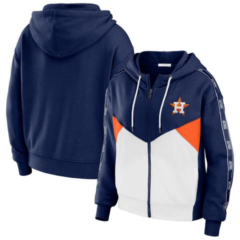 Denver Broncos Fanatics Branded Women's Lock It Down Pullover Hoodie -  Navy/Orange