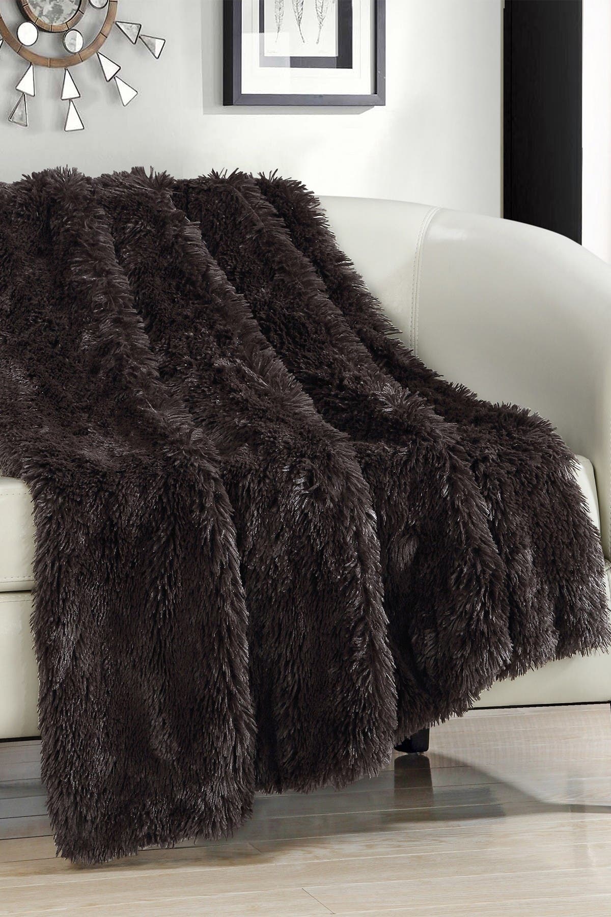 Chic Home Bedding Alaska Faux Fur Throw Blanket Brown Nordstrom Rack