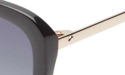 Shop Kate Spade New York Sydneeos 55mm Cat Eye Sunglasses In Black/grey Shaded